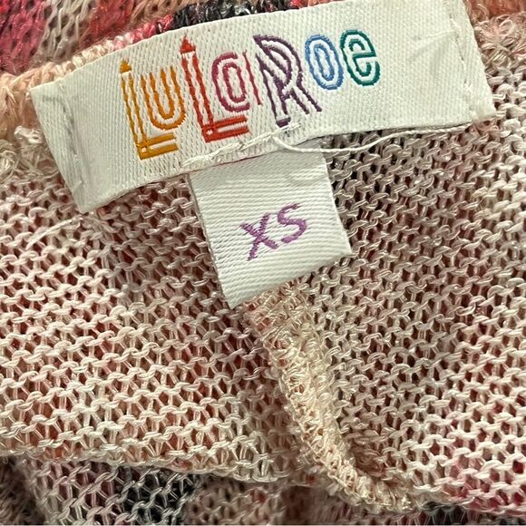 LuLaRoe Colorful Chevron Patterned Sarah open duster size extra small - Picture 10 of 13